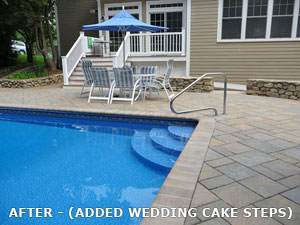 Wedding Cake Pool Steps